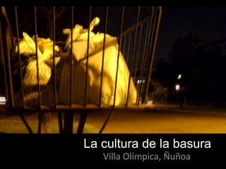 La cultura de la basura
   Villa Olímpica, Ñuñoa
 