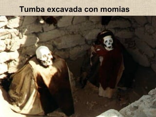 Tumba excavada con momias

 