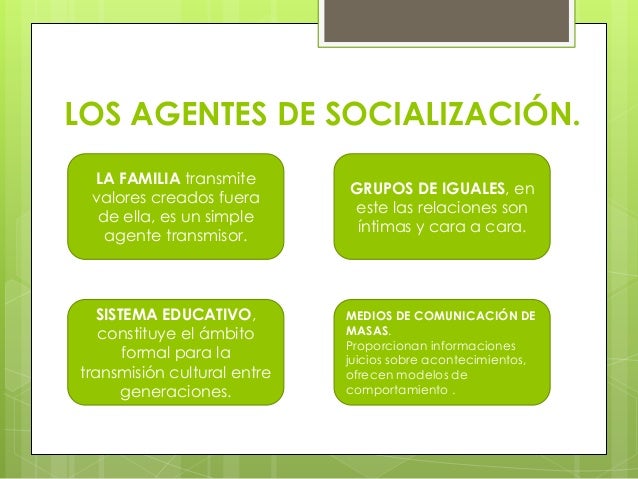 Que Son Los Agentes De Socializacion - slingo