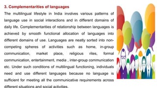 Multilingualism in India | PPTX