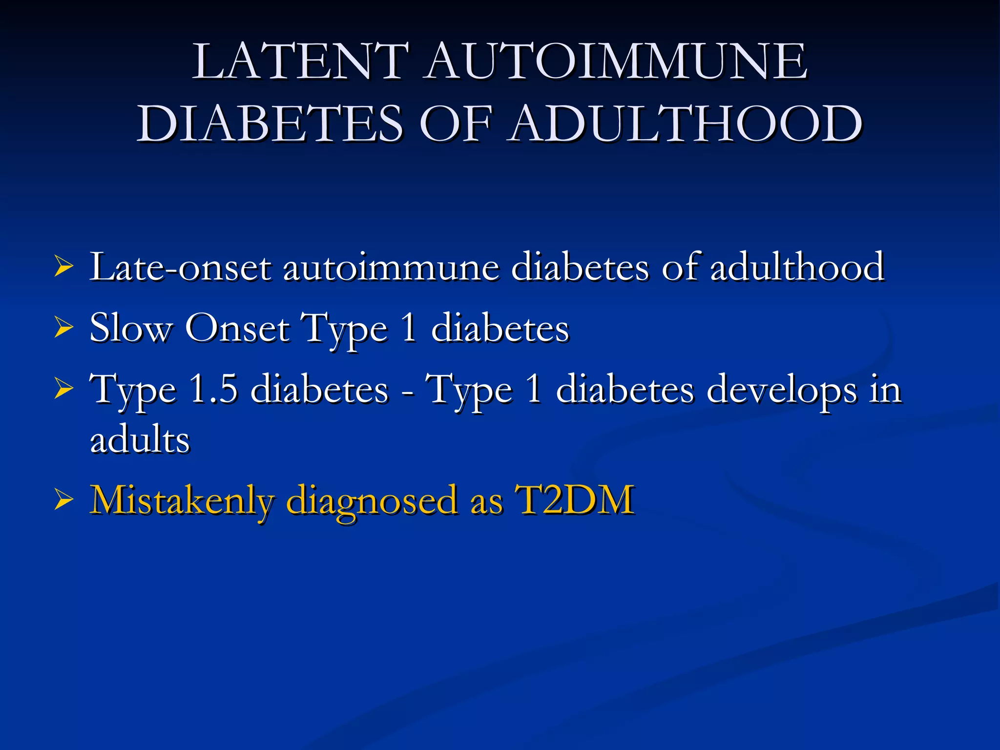 LADA & MODY DIABETES | PPT