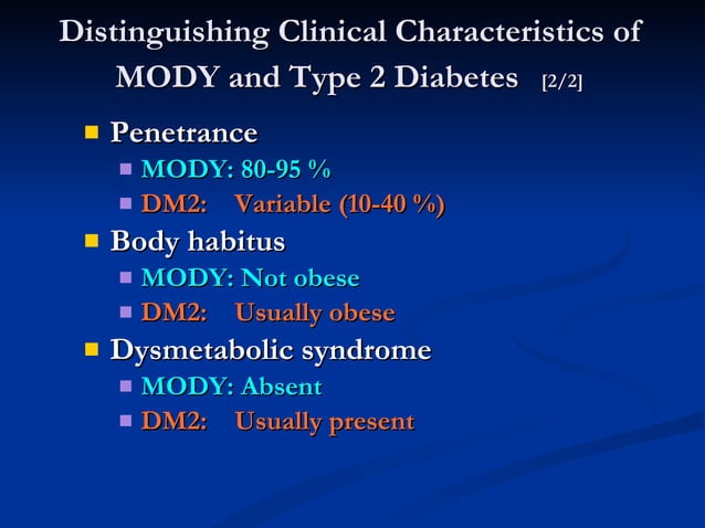 LADA & MODY DIABETES
