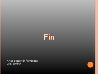 FinArles Sebastián FernándezCód.: 107514