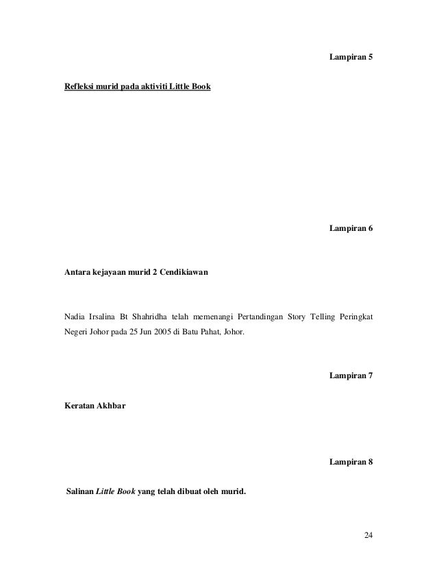 BORANG KAJIAN TINDAKAN BESERTA CONTOH