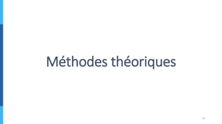 Méthodes théoriques
19
 