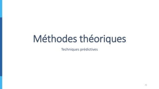Méthodes théoriques
Techniques prédictives
23
 