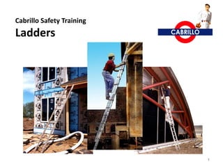 Cabrillo Safety Training
Ladders




                           1
 