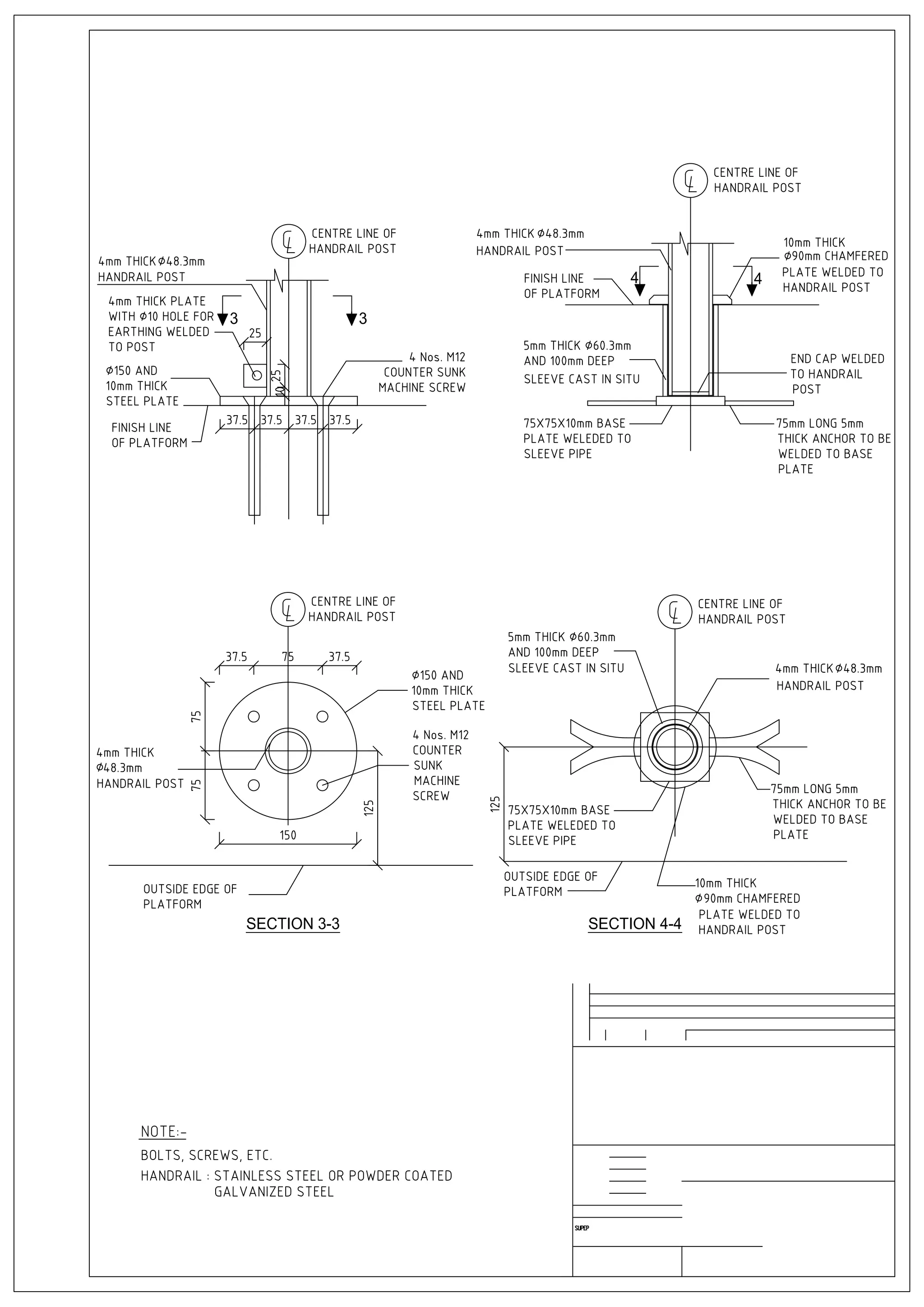 LADDER AND HANDRAIL DETAILS