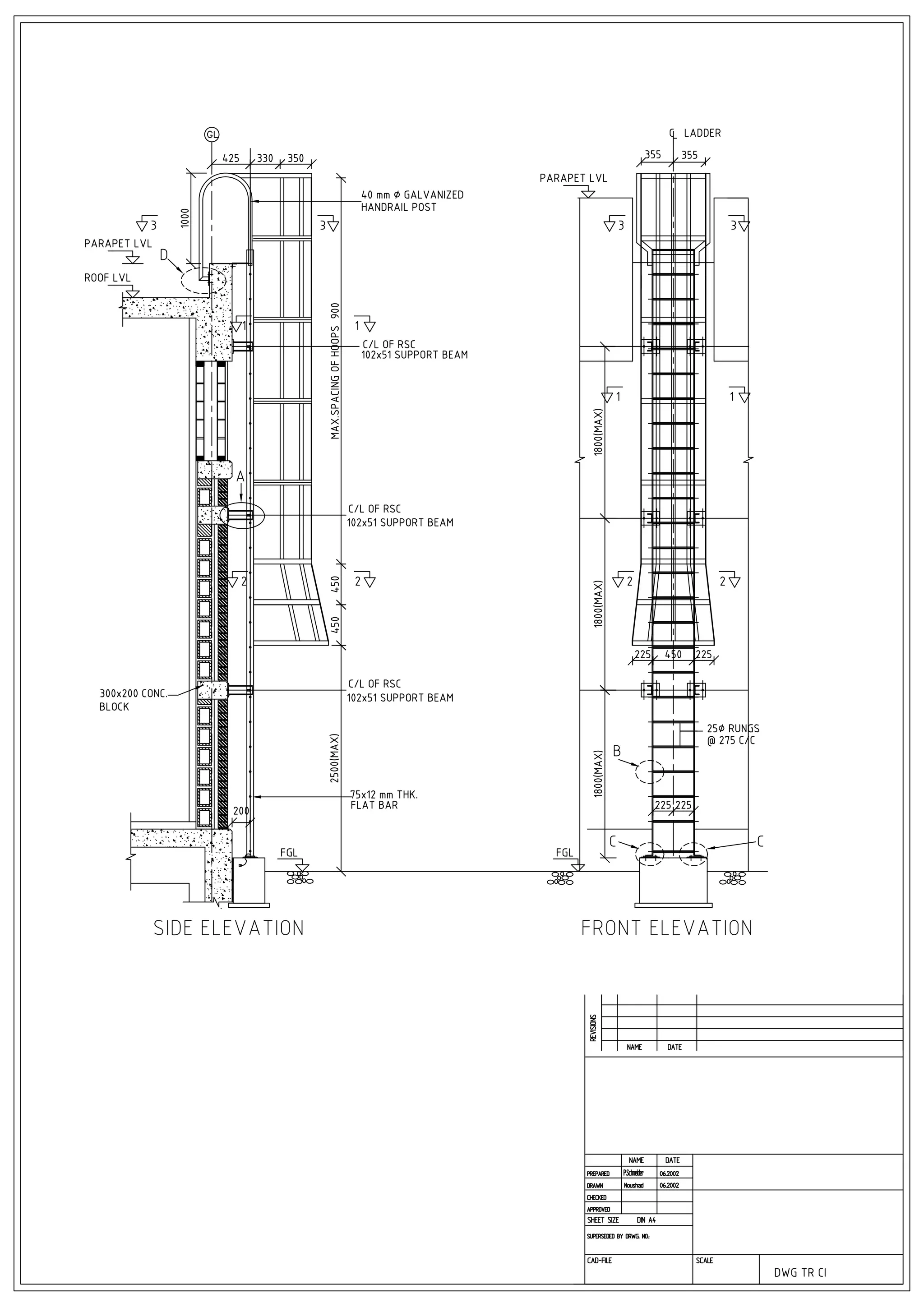 LADDER AND HANDRAIL DETAILS