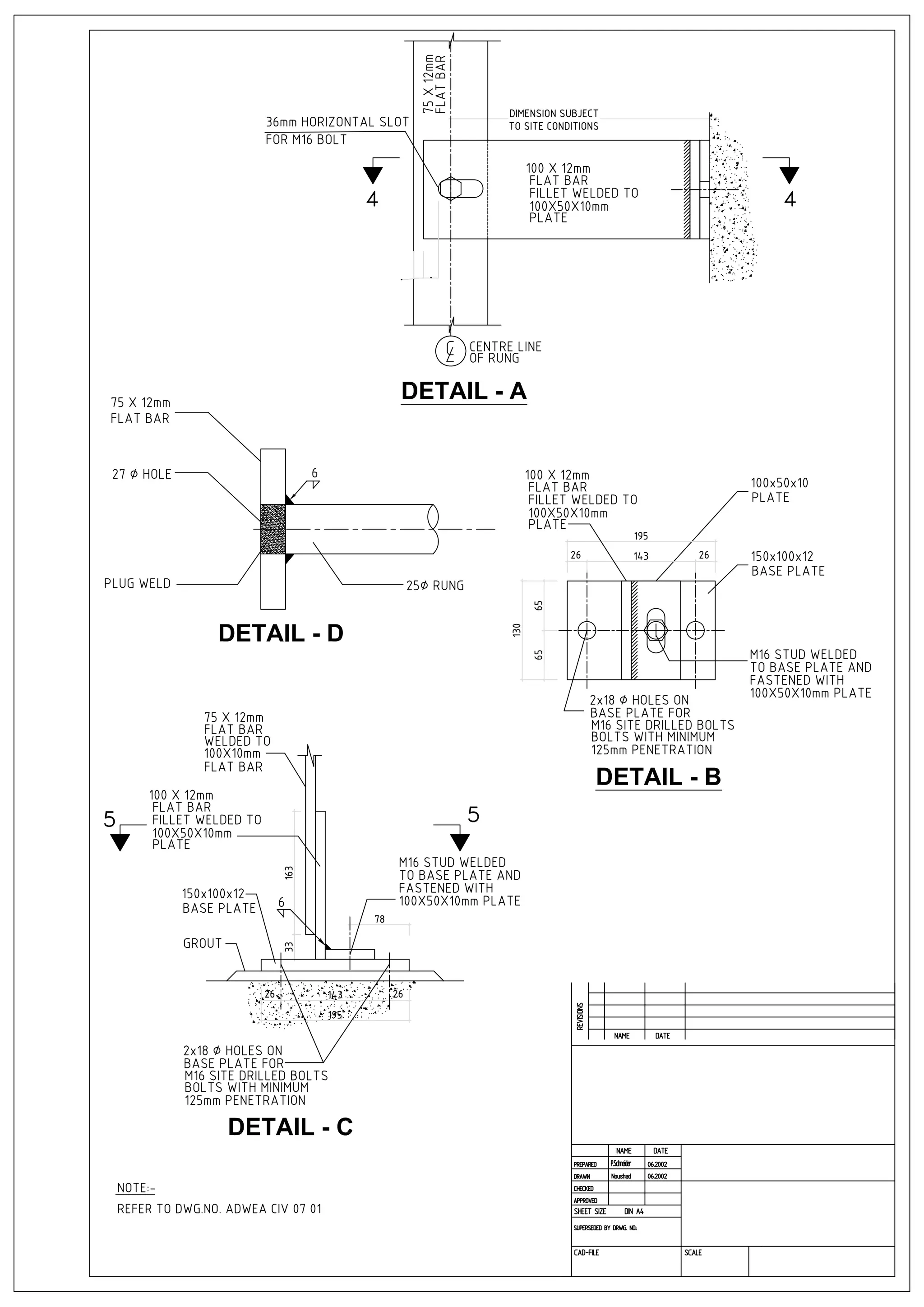 LADDER AND HANDRAIL DETAILS
