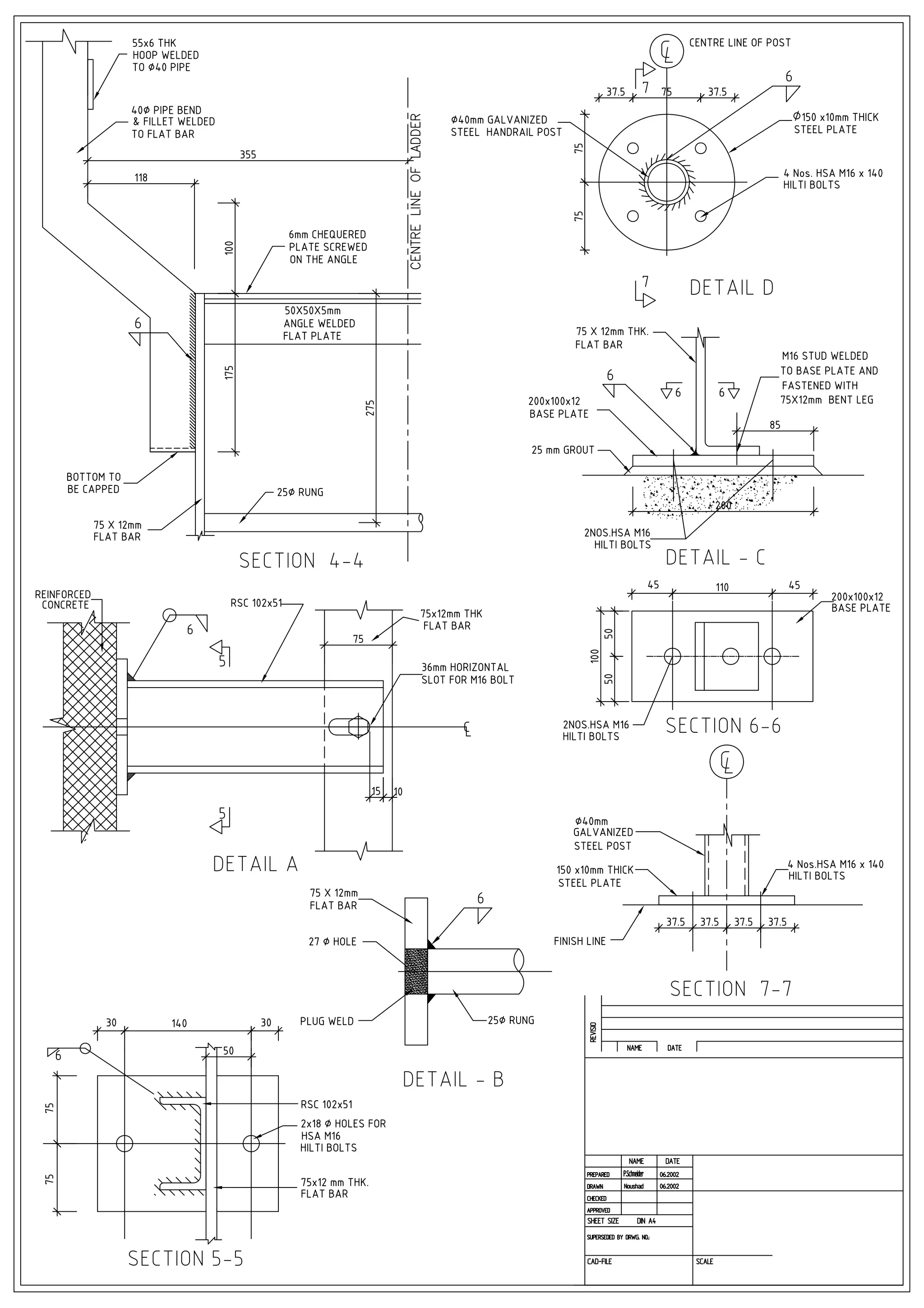 LADDER AND HANDRAIL DETAILS