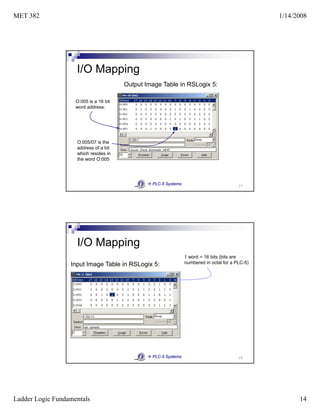 Ladder logic fundamentals plc tutorial | PDF