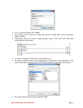 Ladder logic on Soft-Master Honeywell PLC ML50 | PDF | Programming ...