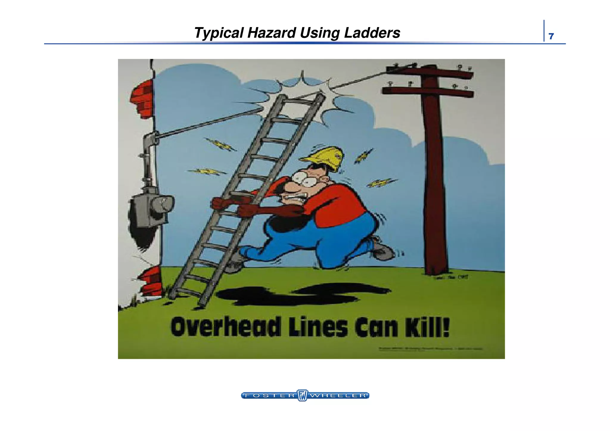 7Typical Hazard Using Ladders
 