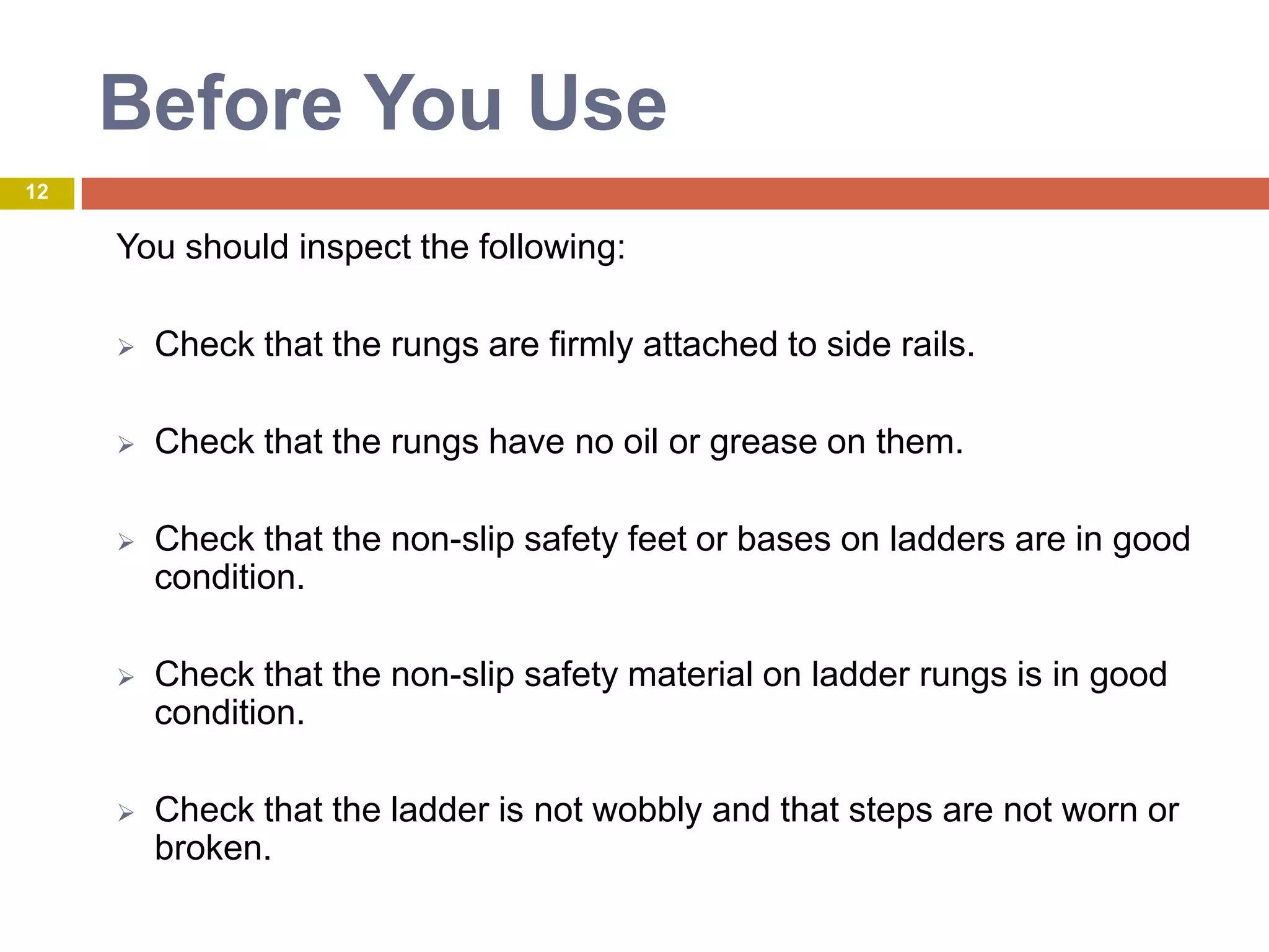 Ladder safety | PPTX