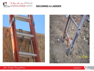 SECURING A LADDER
 