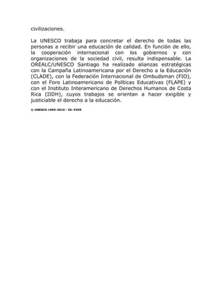 La declaración universal de los derechos humanos y la educación | PDF