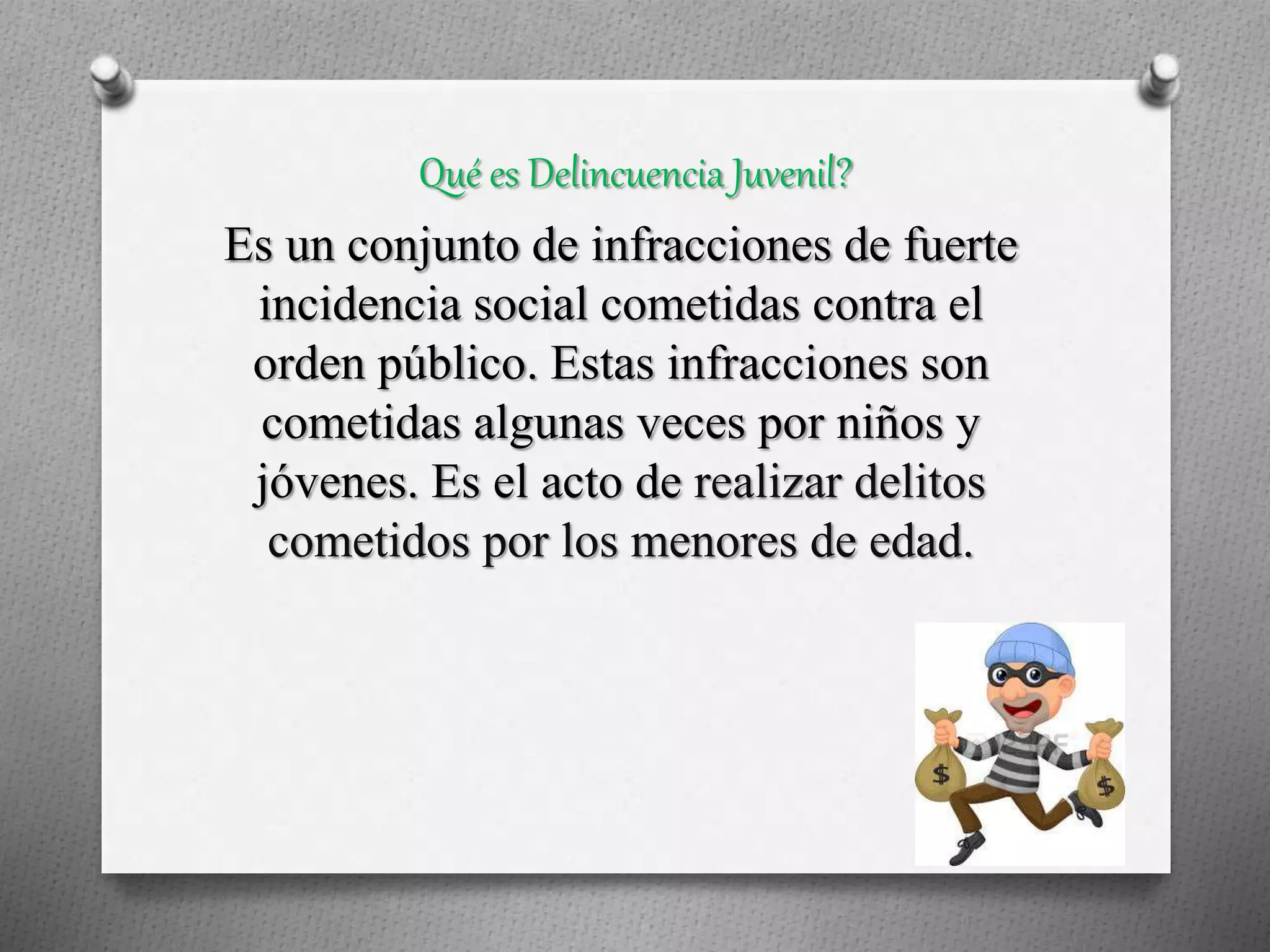 La Delincuencia Juvenil | PPT