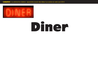 | La démarche créative : apprendre à avoir des idées | La cuisine du web | juin 2013
 