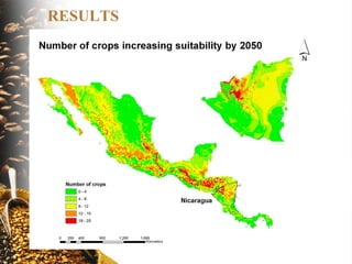 The implications of climate change for agriculture in Mesoamerica and the livelihoods of smallholder coffee farmers.