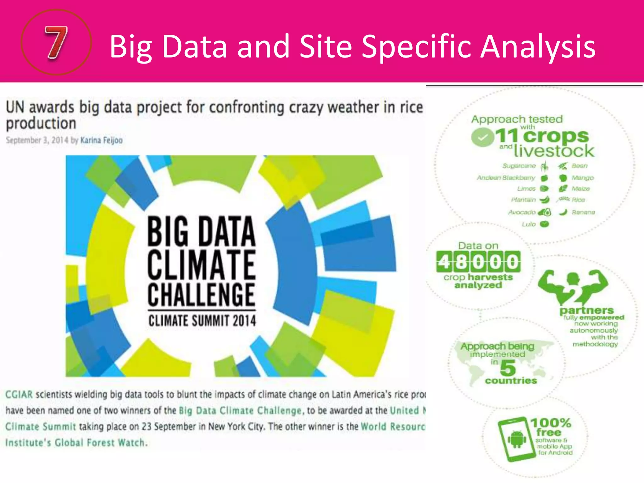 Big Data and Site Specific Analysis
 