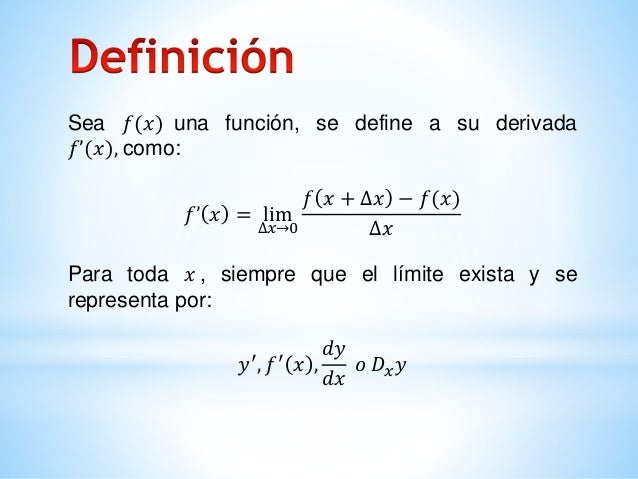 Derivadas Metodo De Incremento O Regla De Los 4 Pasos