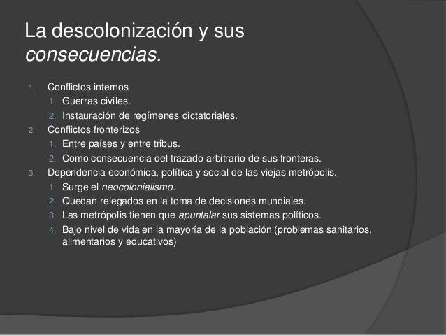 La descolonización
