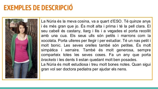 La descripció de persones
