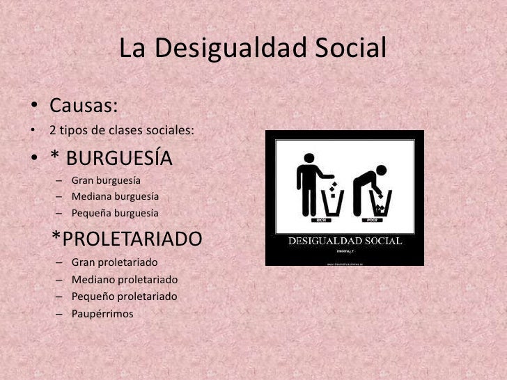 La desigualdad social mons