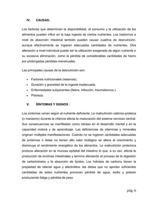 La desnutrición en el perú