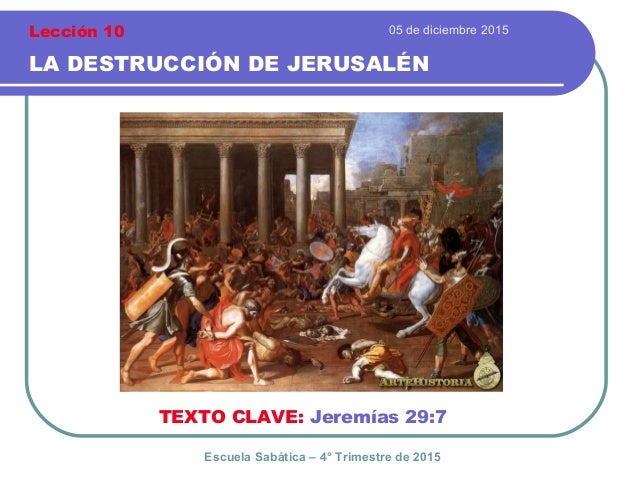 La destrucción de Jerusalén