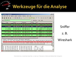 Werkzeuge für die AnalyseSnifferz. B. Wireshark