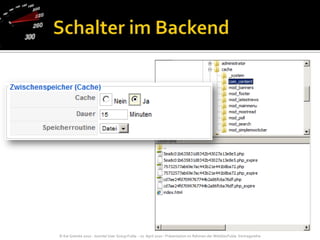 Schalter im Backend
