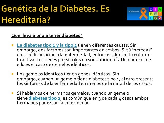 La diabetes es hereditaria? La diabetes es hereditaria?