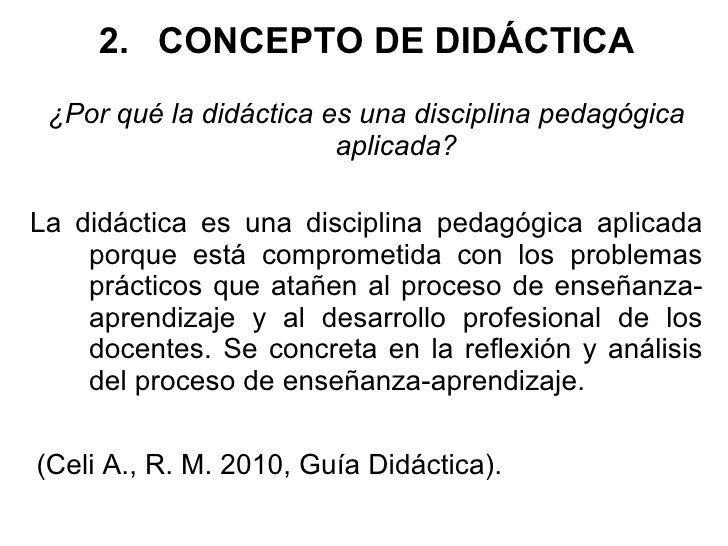 La didáctica disciplina pedagógica aplicada