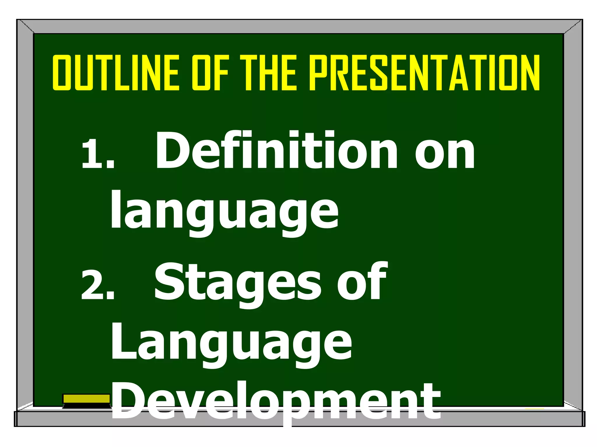 STAGES OF LANGUAGE ACQUISITION | PPTX