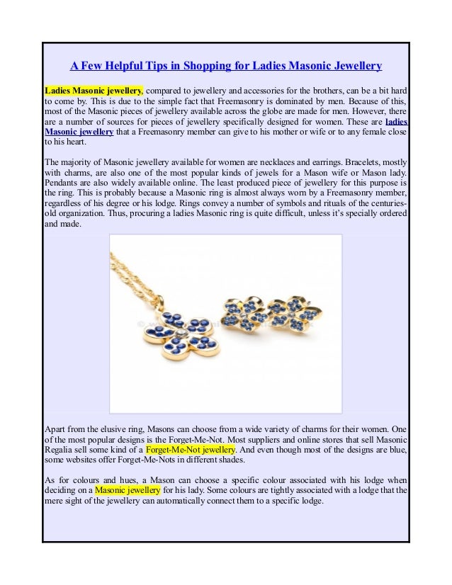 masonic jewellery
