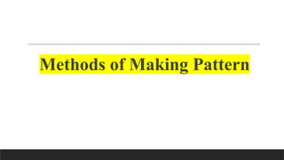 Methods of Making Pattern
 