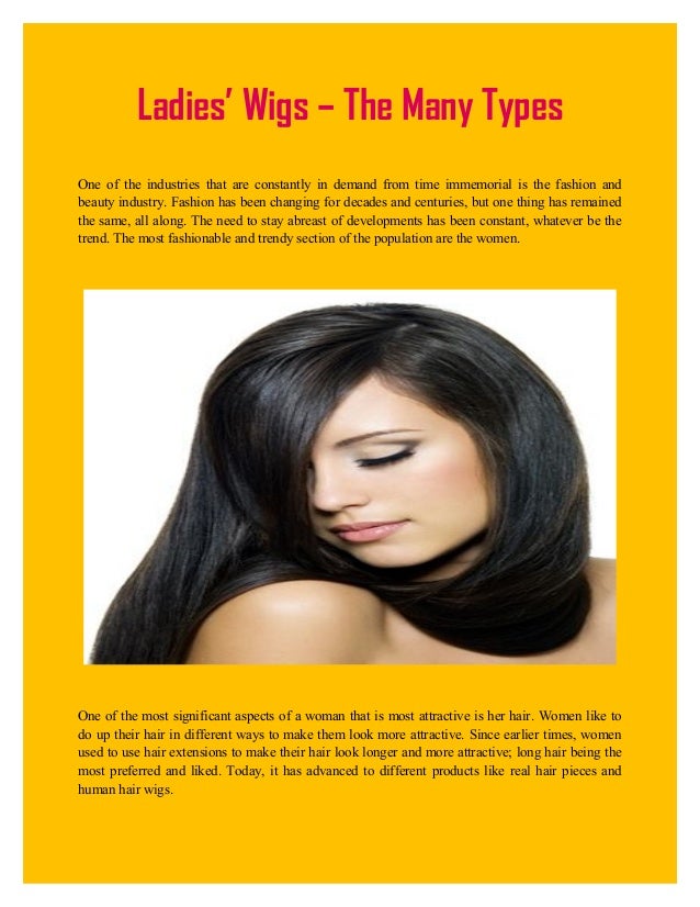Ladies Wigs The Many Types
