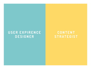 PROFISSõES?
DESIGN
U S E R E X P I R E N C E
D E S I G N E R
C O N T E N T
S T R AT E G I S T
 