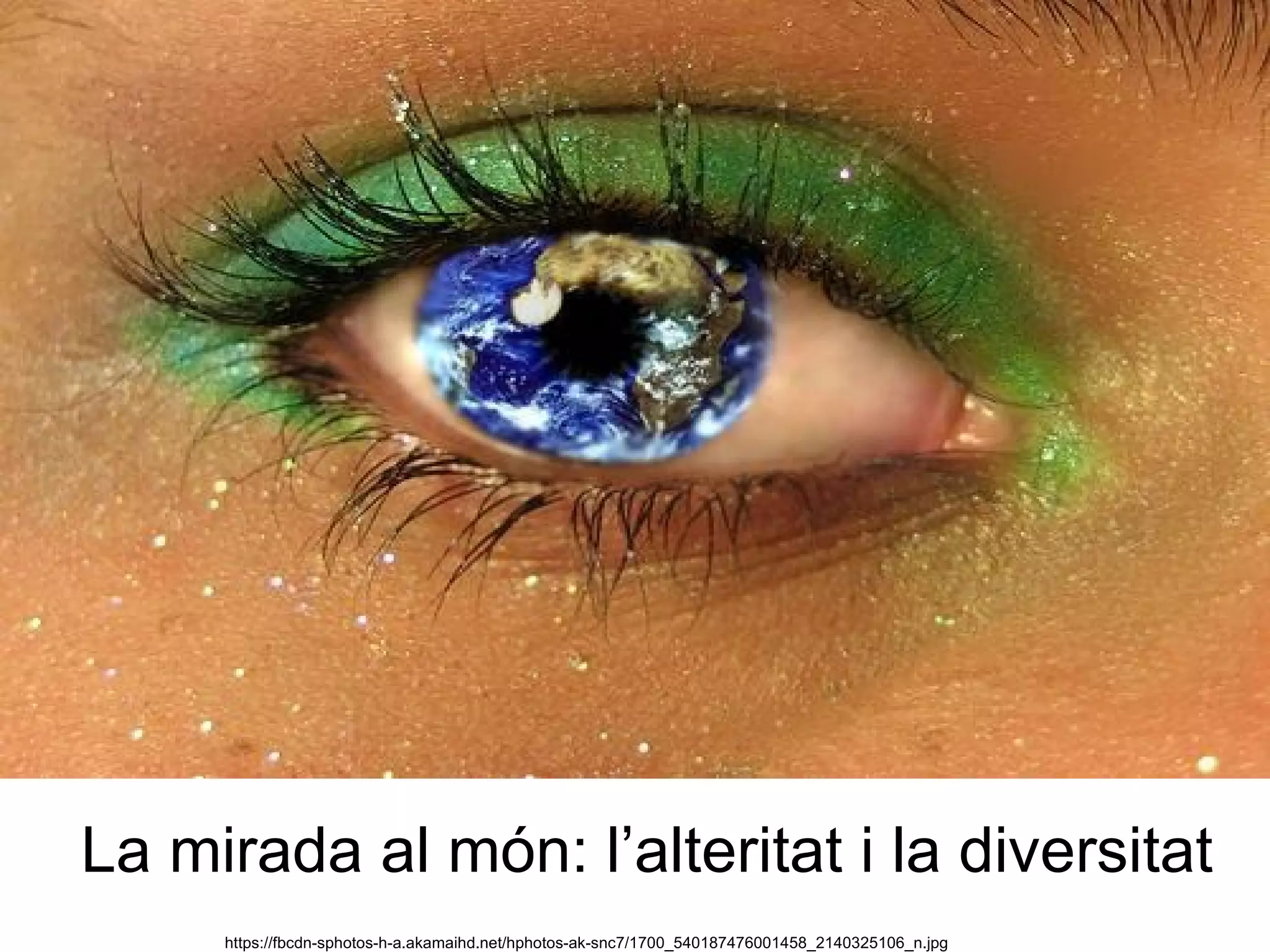 La mirada al món: l’alteritat i la diversitat
https://fbcdn-sphotos-h-a.akamaihd.net/hphotos-ak-snc7/1700_540187476001458_2140325106_n.jpg
 