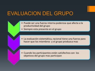 EVALUACION DEL GRUPO
 