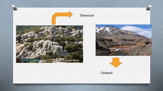Dissolució
Oxidació
 