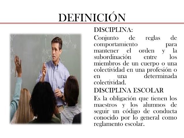 La disciplina escolar valido
