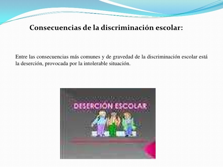 La discriminacion escolar