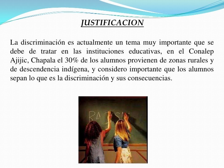 La discriminacion escolar
