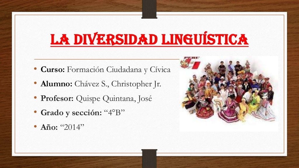 La diversidad linguística La diversidad linguística