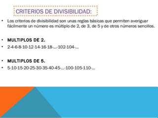 La divisibilidad