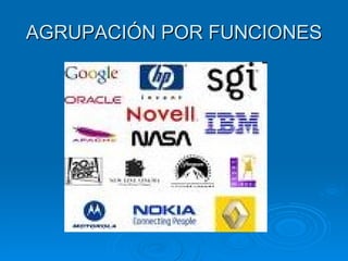 AGRUPACIÓN POR FUNCIONES 