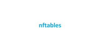 netfilter and iptables